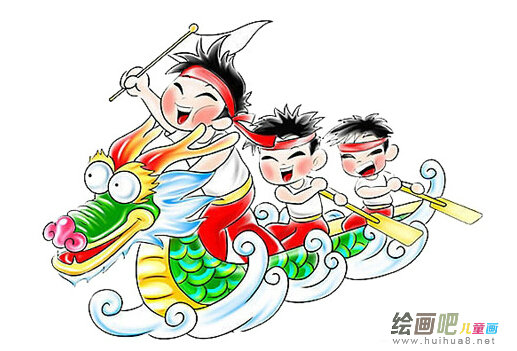 龙舟简笔画