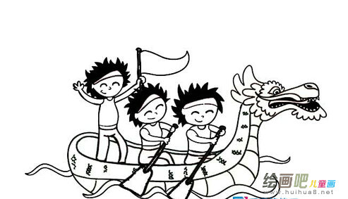 龙舟简笔画