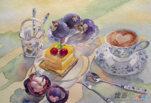 水彩画：忘不了的友谊