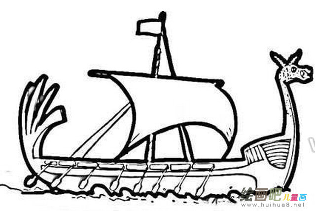 龙舟简笔画