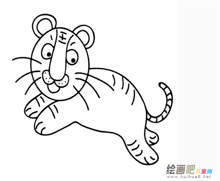 老虎简笔画:没牙的老虎 老虎简笔画:没牙的老虎