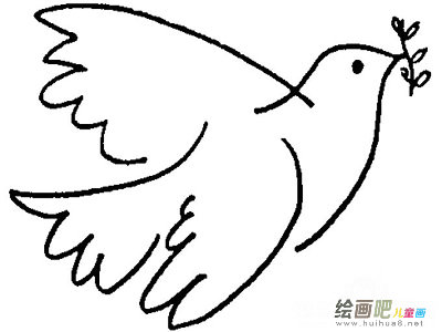 和平鸽简笔画 和平鸽简笔画