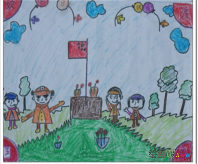 庆国庆儿童画：国庆诗歌