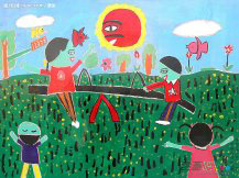 春节儿童画：陕西歌谣