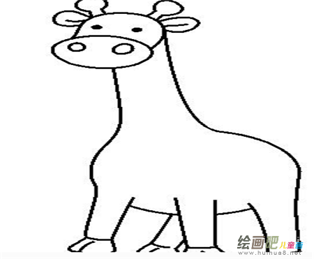长颈鹿简笔画:长颈鹿和小白兔 长颈鹿简笔画:长颈鹿和小白兔