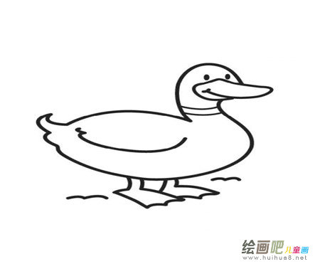 小鸭子简笔画:有一只聪明的小鸭子 小鸭子简笔画:有一只聪明的小鸭子