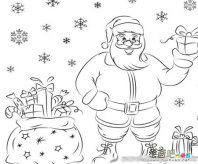 圣诞老人简笔画：圣诞老人