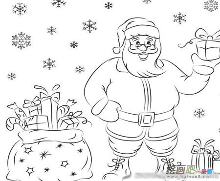 圣诞老人简笔画:圣诞老人 圣诞老人简笔画:圣诞老人