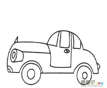 小汽车简笔画：模型小车