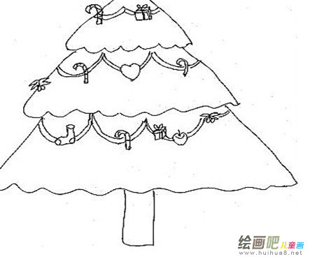 圣诞树简笔画:卡通圣诞树简笔画 圣诞树简笔画:卡通圣诞树简笔画
