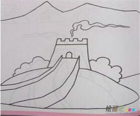 长城简笔画：八达岭长城