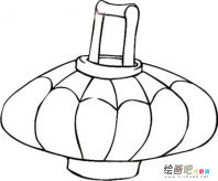 灯笼简笔画：玩灯笼