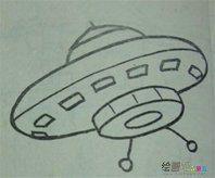 宇宙飞船简笔画：我的大型飞船