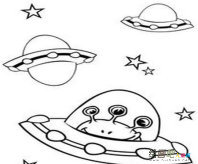 宇宙飞船简笔画：宇宙飞船简笔画图片