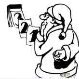 圣诞老人简笔画：圣诞老人工作