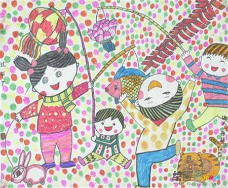 庆元旦儿童画:满怀信心 迎接元旦 庆元旦儿童画:满怀信心 迎接元旦