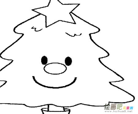 圣诞树简笔画：家里的圣诞树