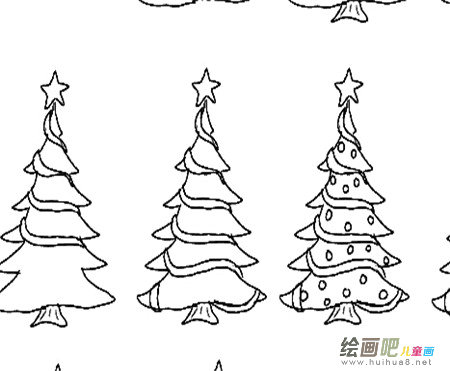 圣诞树简笔画:老师教我们学做圣诞树 圣诞树简笔画:老师教我们学做圣诞树