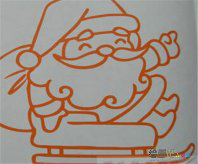 圣诞老人简笔画：圣诞老人彩色简笔画