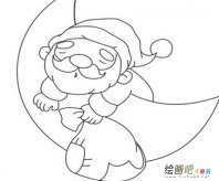 圣诞老人简笔画：圣诞老人是和蔼可亲的