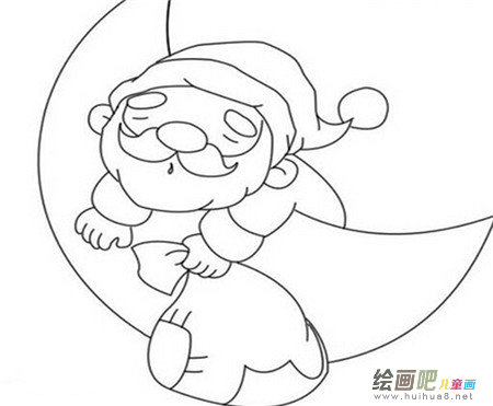 圣诞老人简笔画：圣诞老人是和蔼可亲的