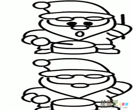 圣诞老人简笔画:梦中的圣诞老人 圣诞老人简笔画:梦中的圣诞老人