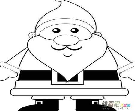 圣诞老人简笔画:圣诞老人给我送礼物 圣诞老人简笔画:圣诞老人给我送礼物