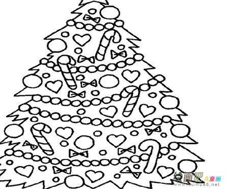 圣诞树简笔画：组装圣诞树