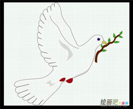 和平鸽简笔画：我爱和平 不要战争