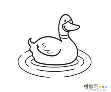 小鸭子简笔画:两只小鸭子 小鸭子简笔画:两只小鸭子