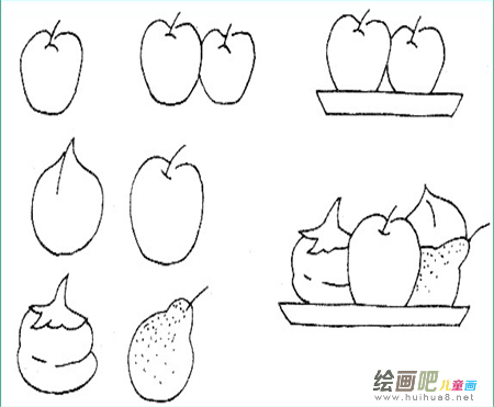 水果简笔画：水果沙拉