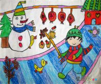 春节儿童画：看不完的年