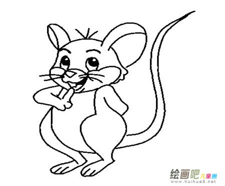 小老鼠简笔画:小老鼠的画法 小老鼠简笔画:小老鼠的画法