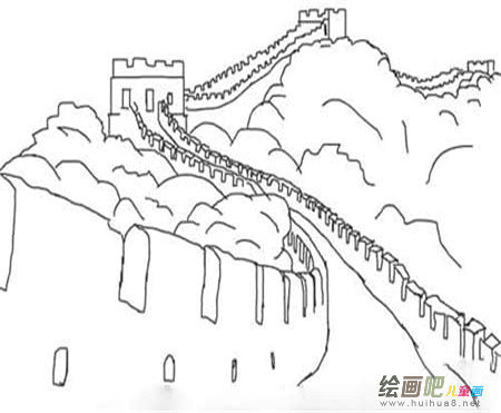 长城简笔画:不到长城非好汗 长城简笔画:不到长城非好汗