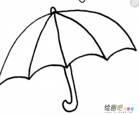 雨伞简笔画：奇特的雨伞