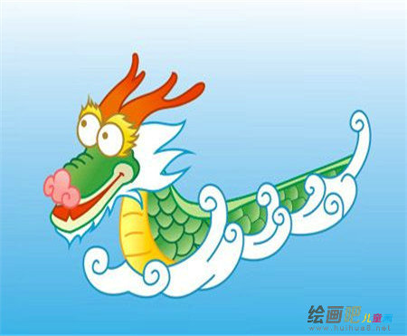 龙舟简笔画：龙舟的画法
