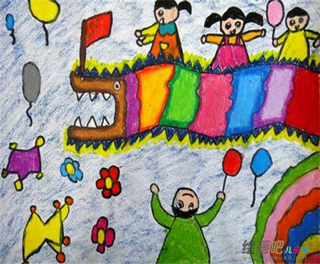 春节儿童画：记一次新年活动
