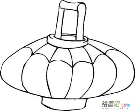 灯笼简笔画：春节传统习俗做灯笼