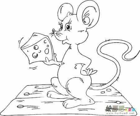 小老鼠简笔画:小老鼠打电话 小老鼠简笔画:小老鼠打电话