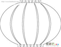 灯笼简笔画：做宫灯