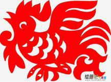 剪纸图案大全：公鸡