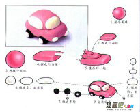 橡皮泥手工制作：小汽车