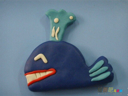 橡皮泥手工制作：蓝鲸