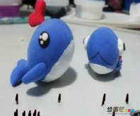 橡皮泥手工制作：橡皮泥鲸鱼