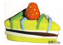 橡皮泥手工制作：橡皮泥蛋糕制作成品图欣赏