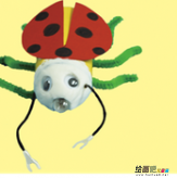 橡皮泥手工制作：鼻子发光虫科技小制作图解