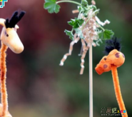 橡皮泥手工制作：超轻粘土好的毛绒条制作的可
