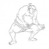 相扑手人物简笔画步骤图片大全