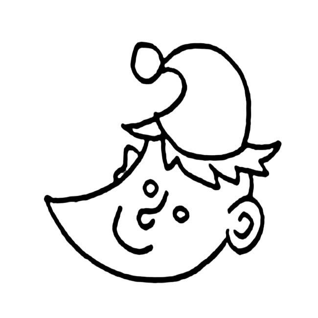 卡通月亮简笔画图片