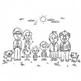 全家福简笔画图片